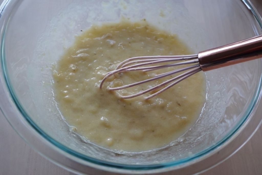 mashed banana and butter