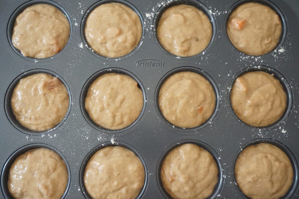 batter in muffin pan