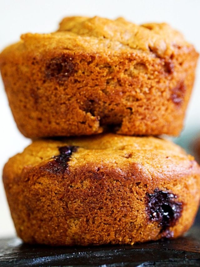 Eggless Blueberry Muffins