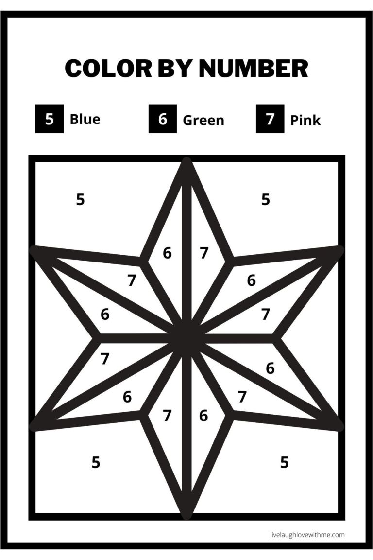 Color By Number Kids Coloring Pages Free Printable