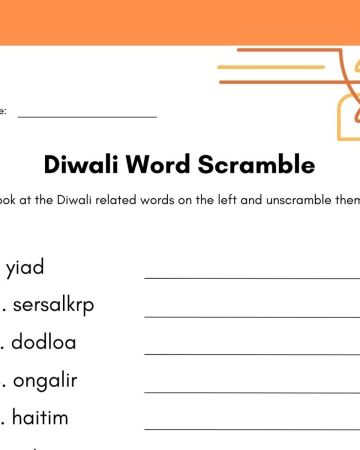Diwali Word Scramble featured image.